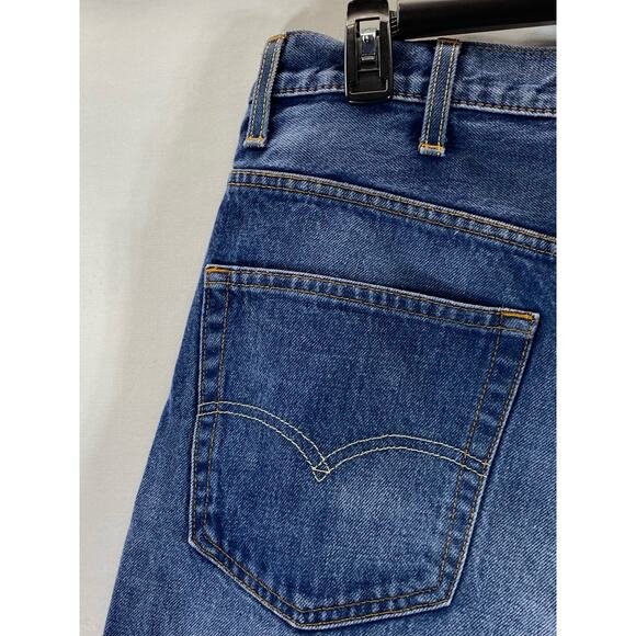 LEVI'S Men's Medium Blue 569 Loose-Fit Faded Five-Pocket Denim Jean Shorts SZ 40 - Picture 5 of 11